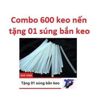 Combo 600 keo nến nhỏ dài 25cm tặng 1 súng bắn keo 20w