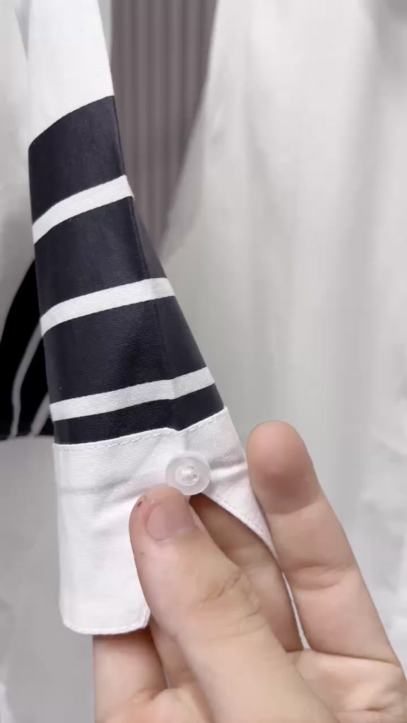 Áo Sơ Mi Nam Thome Phối Ba Vạch Tay Hot 2023_Áo Sơ Mi Cọc Tay Nam Chất Vải Thô Quảng Trâu | BigBuy360 - bigbuy360.vn