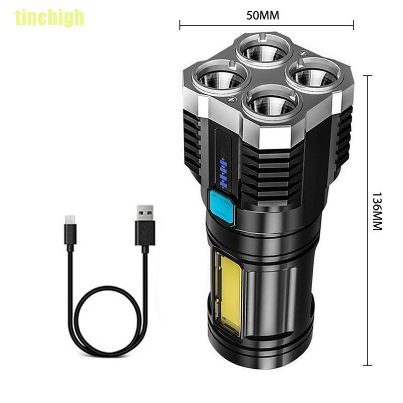 Đèn pin cầm tay siêu sáng 4 lõi đa năng có thể sạc lại | BigBuy360 - bigbuy360.vn