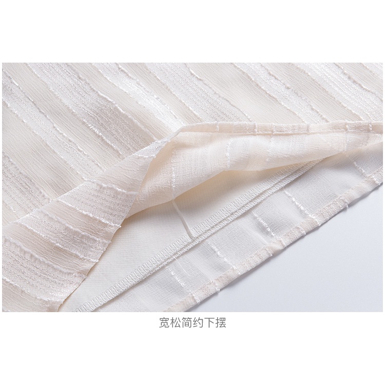 Áo Sơ Mi Chiffon Dài Tay Phối Ren Thanh Lịch Cho Nữ