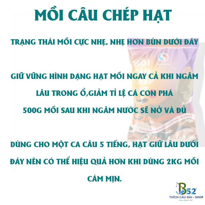 Mồi câu chép hạt sapham