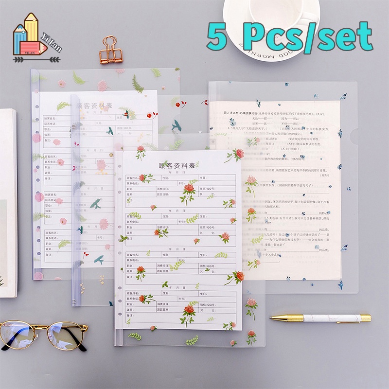 Set 5 Túi Đựng Tài Liệu Khổ A4 Trong Suốt Đa Năng