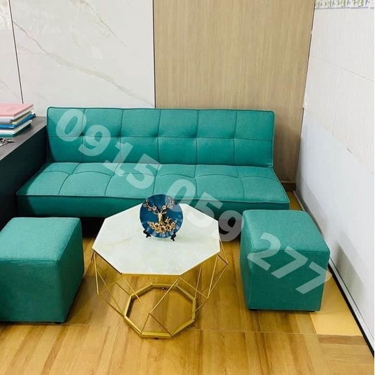 Sofa giường đa năng HTXK168, Sofa bed chất liệu vải bố, chân inox bền đẹp, chuẩn hàng thùng xuất khẩu