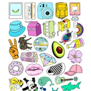 Set sticker/hình dán/decal 030.