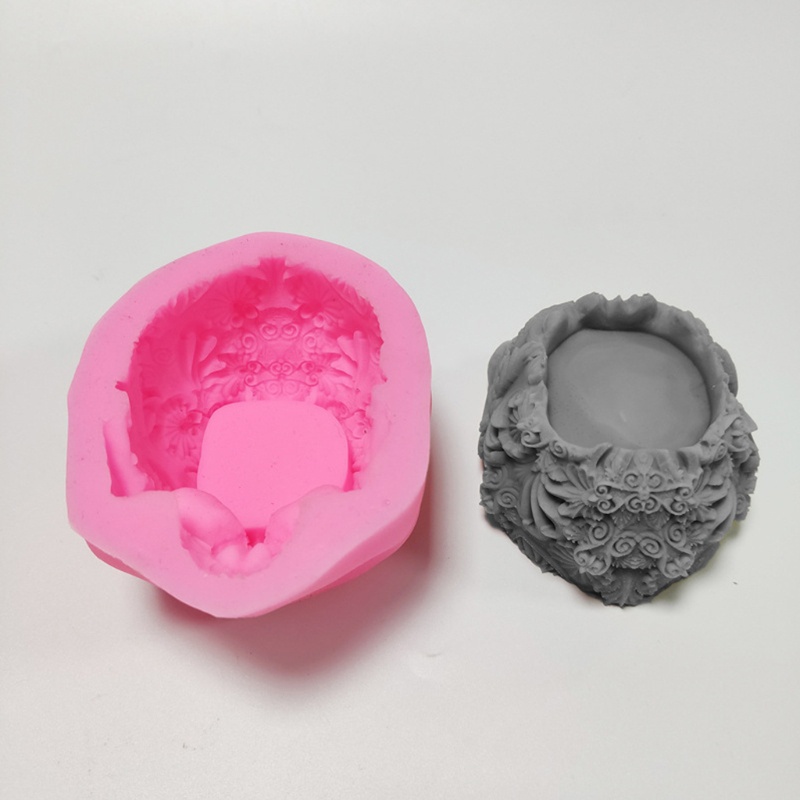 Khuôn Silicone Làm Giá Đỡ Nến Hình Đầu Lâu 3D Độc Đáo Trang Trí Nhà Cửa DIY