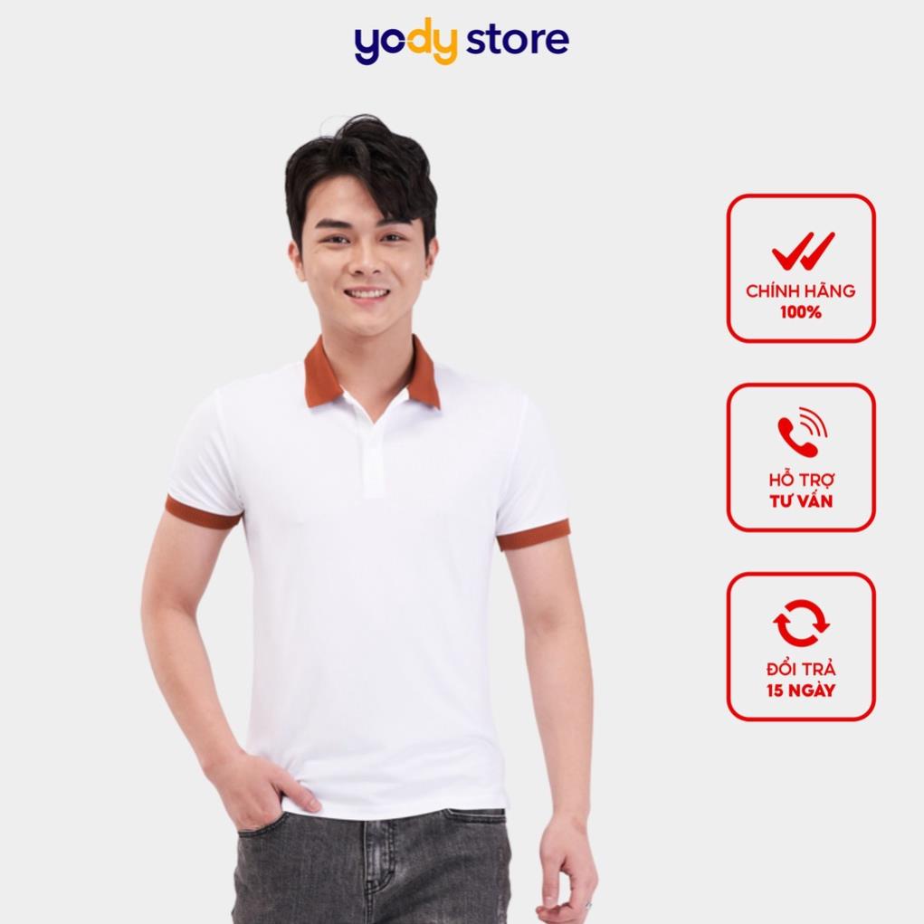 Áo polo Nam YODY Cotton coolmax phối bo cá tính. Áo phông nam có cổ chất mát thông thoáng - APM4233 ⚡