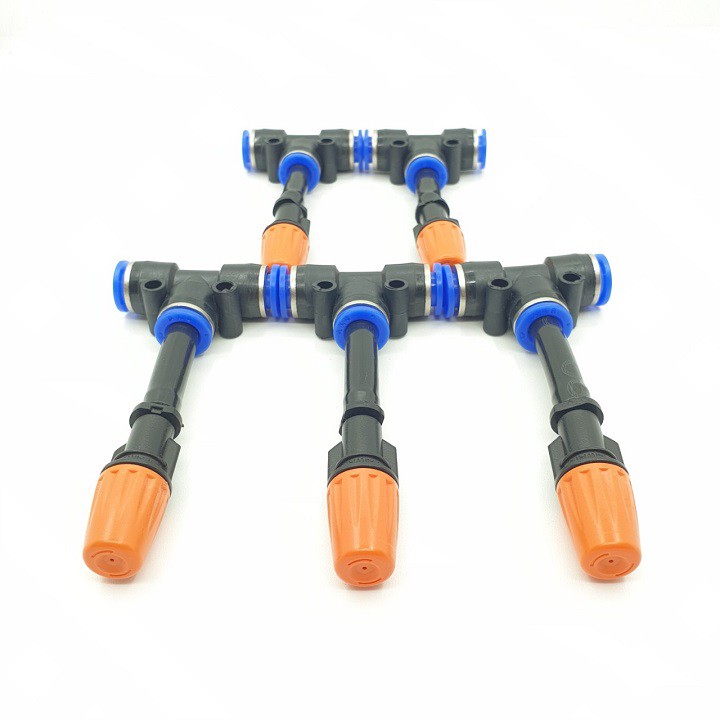 Béc phun sương 1 hướng đầu cam kèm nối nhanh T 8mm - Béc tưới lan...