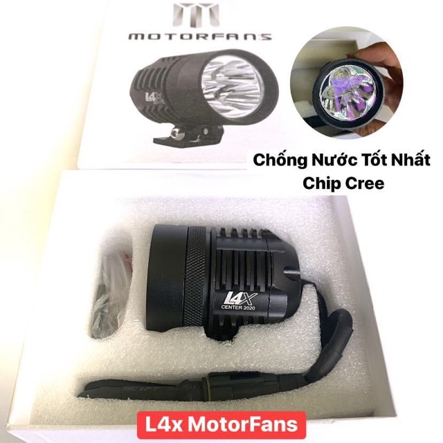 Đèn trợ sáng L4x kính tím [ CHÍNH HÃNG MOTORFANS ]