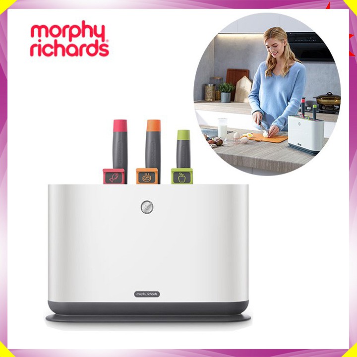 Bộ dao thớt nhà bếp kháng khuẩn sử dụng tia UV 7 món Morphy Richards MR1000 - HÀNG NHẬP KHẨU BẢO HÀNH 12 THÁNG