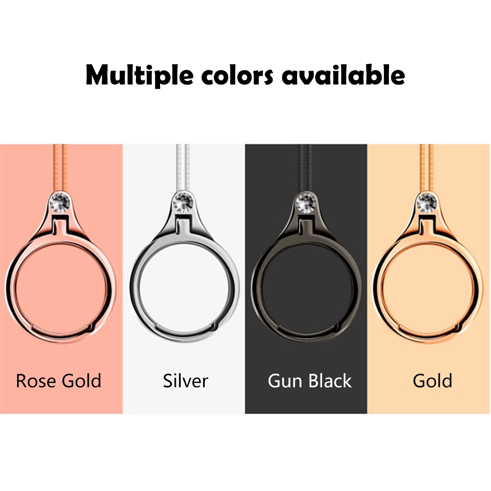 Phone Ring Lanyard Short Simple Application for Apple Android Phone Anti-fall Universal Phone Bracket Chain Metal Bracket