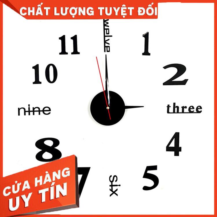 (Video Clip)  Đồng Hồ Treo Tường Dán Tường 3D Kim Trôi Độc Đáo - GDNC0317