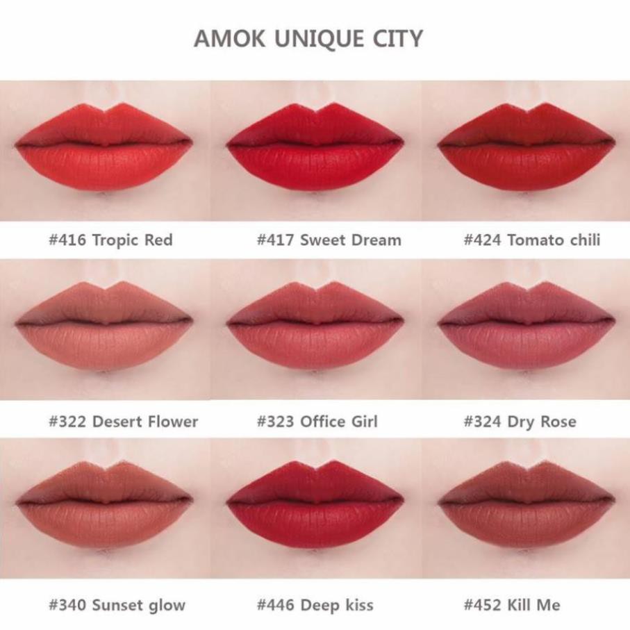 Son Thỏi Lì Khuấy Đảo Giới Trẻ Amok Unique City Technical Matte Lipstick