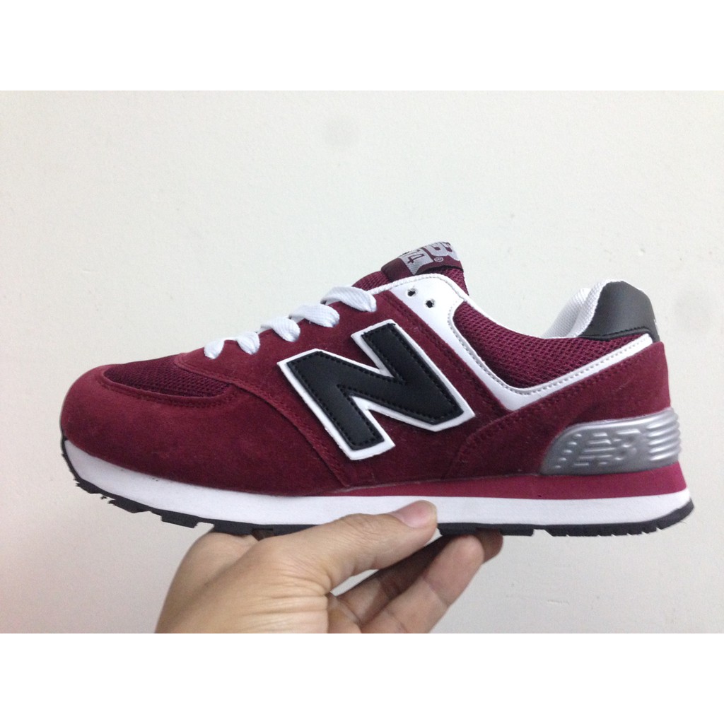 [FREE SHIP] Giày thể thao NB 574 màu đỏ đô