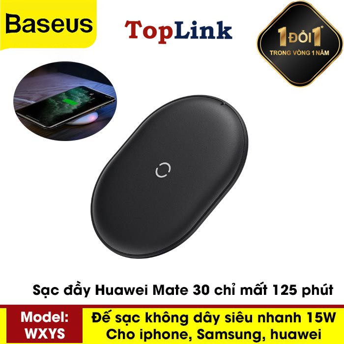 Đế Sạc Nhanh Không Dây 15W Chuẩn Qi Cho Airpods PRO Iphone 11 Pro XS Max X Samsung S10 Xiaomi 9 - Thương Hiệu Baseus