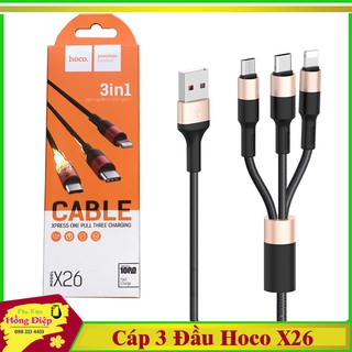 Cáp 3 Đầu Hoco X26