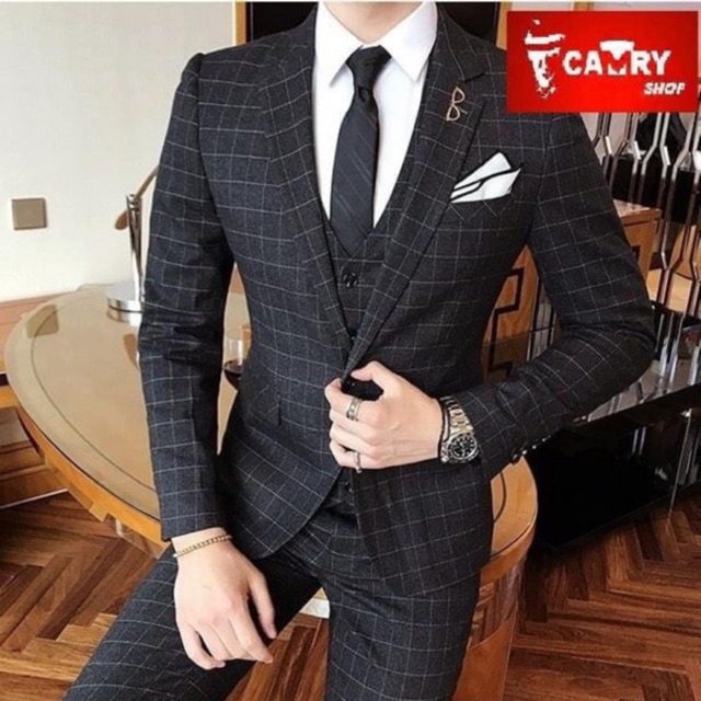 Áo vest nam cao cấp, suit nam thời trang đủ màu sang trọng,com lê cho buổi tiệc tùng cưới hỏi - Hàng nhập khẩu