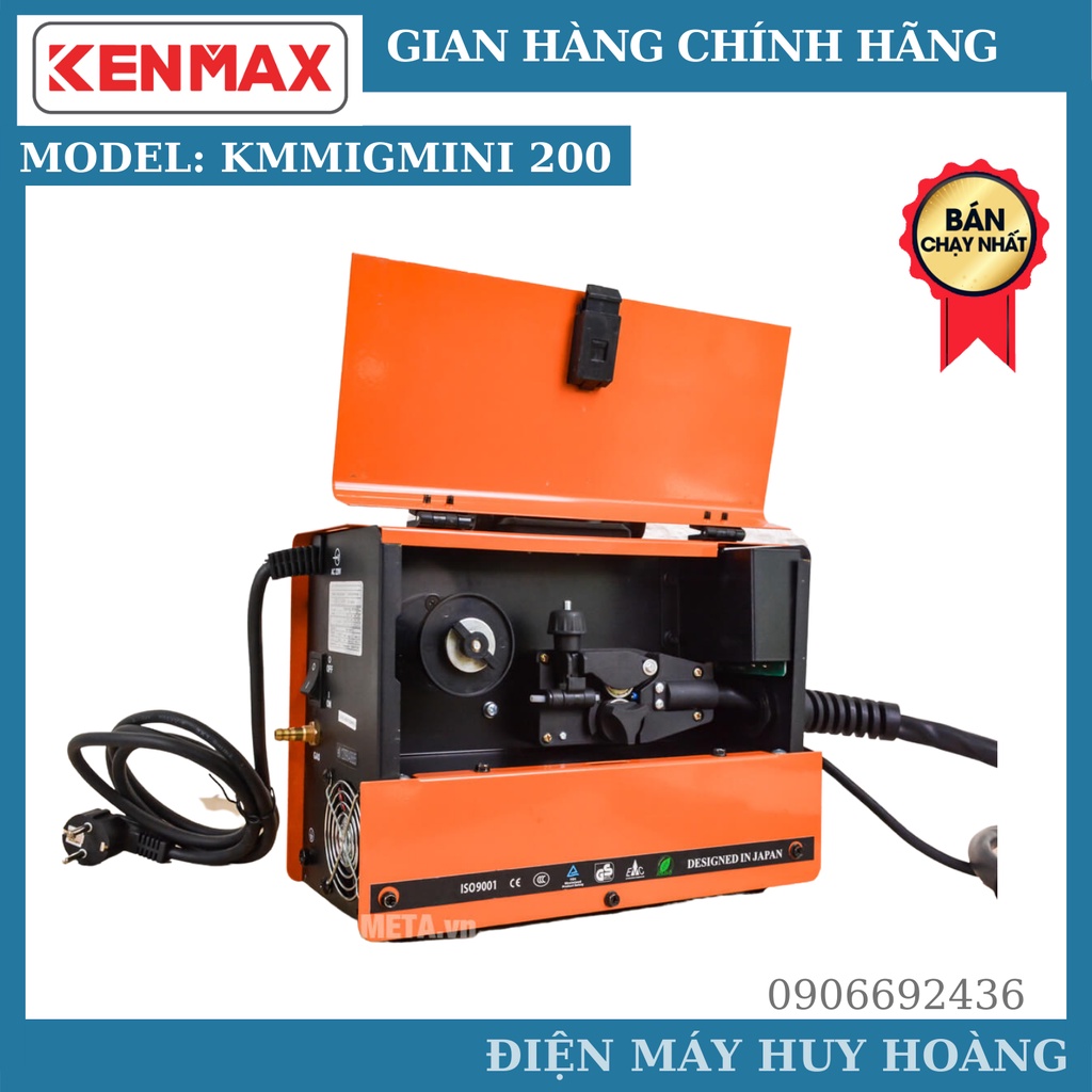 Máy hàn mig mini 200 Kenmax - Máy hàn MIG đa năng tặng full phụ kiện