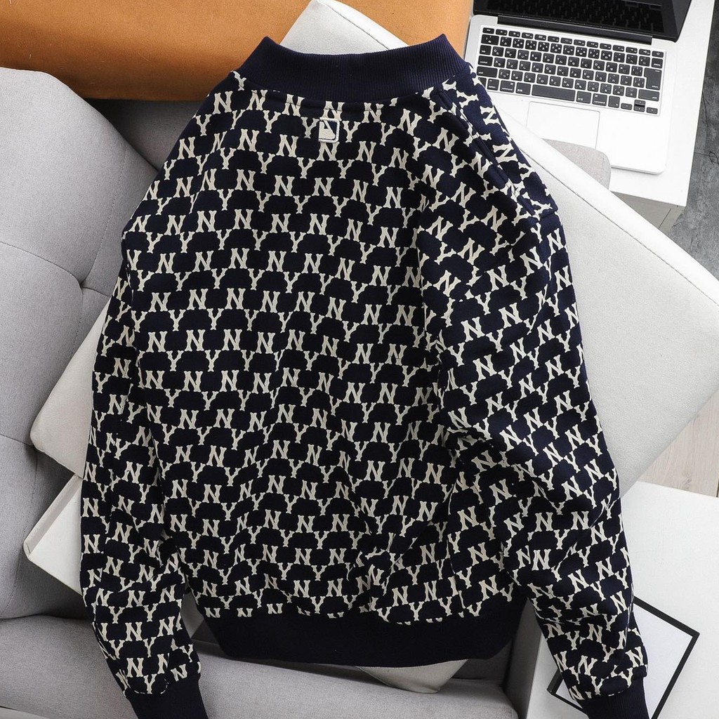 ÁO KHOÁC BOMBER MLB NEW YORK NY LOGO TO nam nữ Thun Mát phối chữ hàng chính hãng cao cấp CÓ BIG SIZE | BigBuy360 - bigbuy360.vn