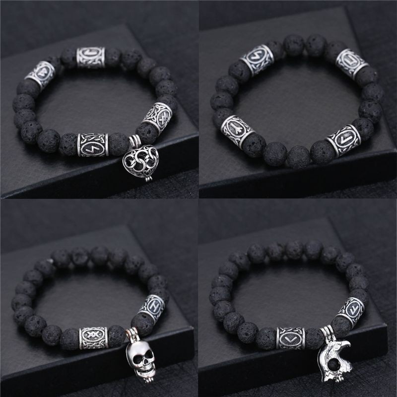 24 Hạt mạ bạc trang trí râu phong cách viking cổ điển