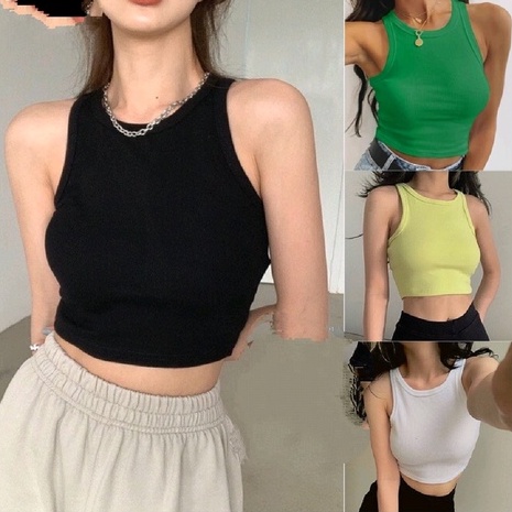 Ao ba lỗ nữ basic croptop - phong cách mùa hè năng động xuất khẩu 2022 A001