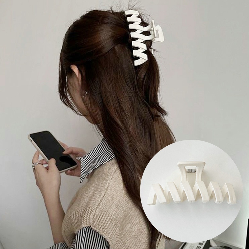 Kẹp Tóc Dạng Lượn Sóng Màu Trơn Thời Trang Cho Nữ