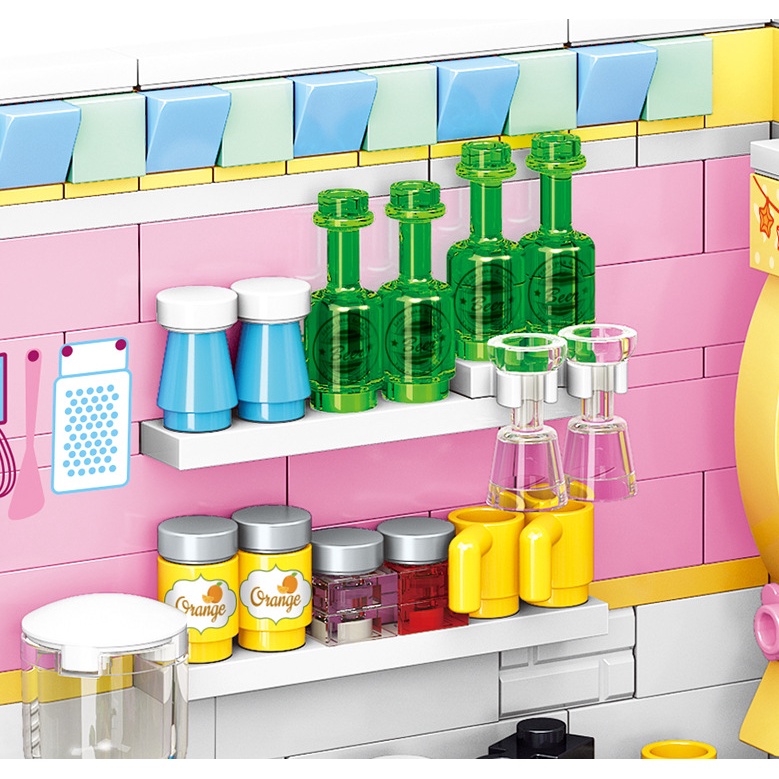 Bộ đồ chơi lắp ráp mô hình các căn phòng trong nhà sáng tạo Lin07 Qunlong 00870-1