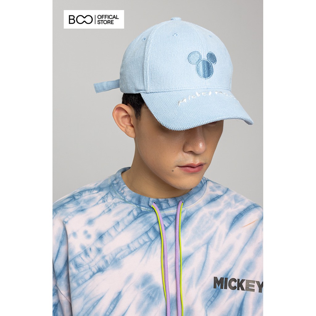 Mũ Snapfit Lưỡi Trai Nam Nữ Unisex BOO Nhung Tăm Thêu Graphic Logo Mickey Cao Cấp