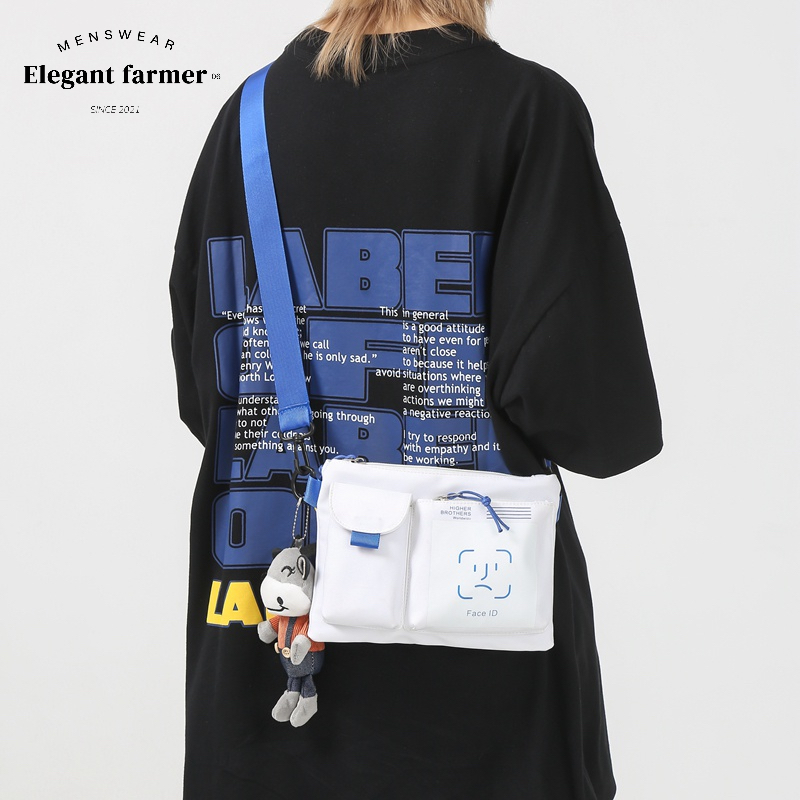 [MENSWEAR ELEGANT FARMER] Túi đeo chéo nam &amp; nữ phong cách Hàn Quốc vải 2022.