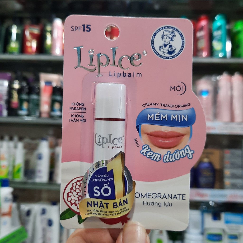 Son Dưỡng Không Màu Chuyển Kem Mịn LipIce Hương Lựu SPF15 4.3g