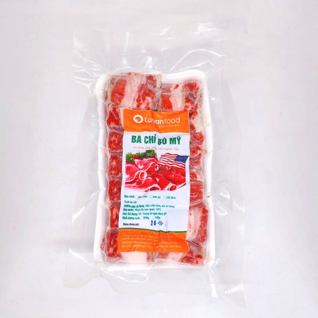 - Ba chỉ bò Mỹ bào cuộn 250g