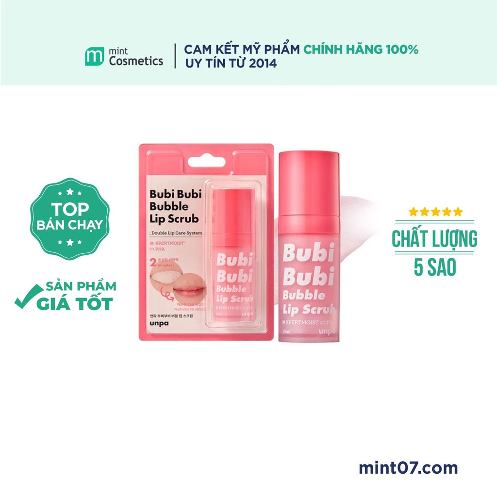 Tẩy Da Chết Môi Sủi Bọt Bubi Bubi Bubble Lip 10ml