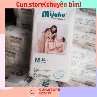 Tã dán, bỉm dán Mujuku size S(4-8kg) bịch 50 miếng