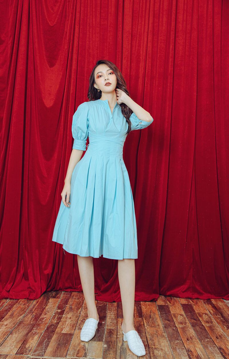 CCHAT Váy XL nơ eo Q55 | BigBuy360 - bigbuy360.vn