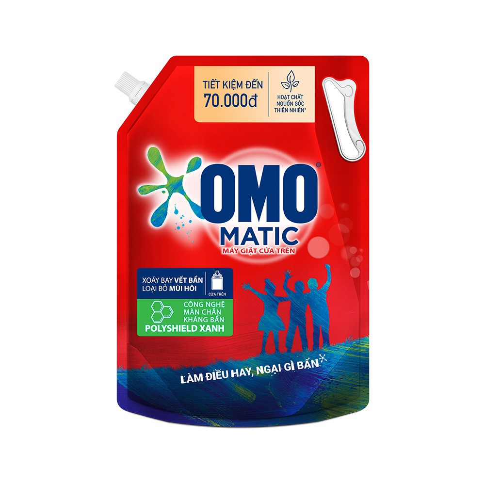 ( Mẫu Mới 2020) Túi Nước Giặt OMO Matic Cửa Trên 3.1kg