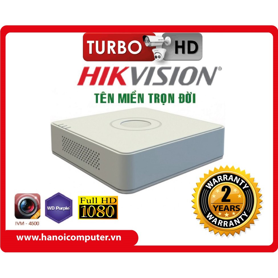 Đầu ghi hình Camera  Hikvision HIK 4 kênh 2.0 7104HQHI-K1 (Chuẩn HD)