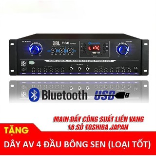 CỤC ĐẨY CÔNG SUẤT LIỀN VANG JBL T68 PRO 16 SÒ NHẬT, CÓ BLUETOOTH - CÔNG SUẤT 1200W