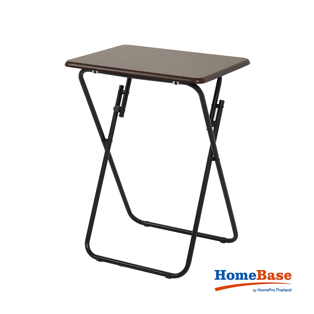 HomeBase FURDINI Bàn xếp cà phê bề mặt nhựa PVC phủ MDF khung thép W48xD38xH66Cm mặt tròn