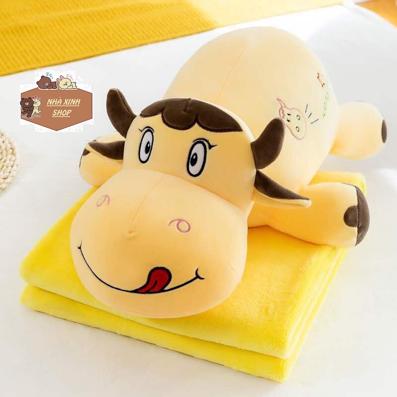 [Mẫu mới] Bộ chăn gối văn phòng thú xinh ngỗ nghĩnh