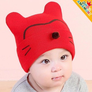 MŨ LEN MÈO TRẺ EM SIÊU ĐẸP SIZE TỪ 0-4T ĐỘI VỪA CO GIÃN THOẢI MÁI