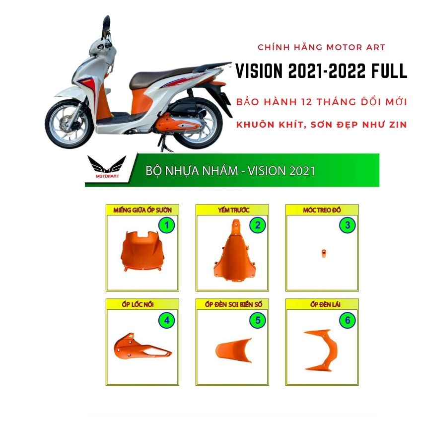 Nhựa Nhám Vision 2021 Chính Hãng Motor Art
