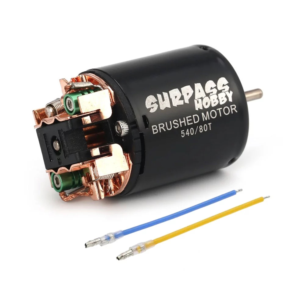 Động cơ chổi than Surpass Hobby 540 80t 13t 17t 21t 23t 27t 35t 45t 55t 540 cho xe đua Rock crawler off road 1/10