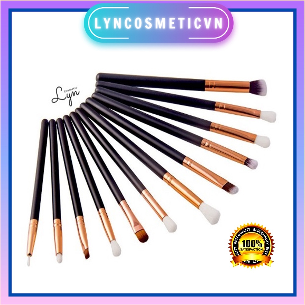 Set cọ trang điểm makeup mắt 12 cây lông mềm