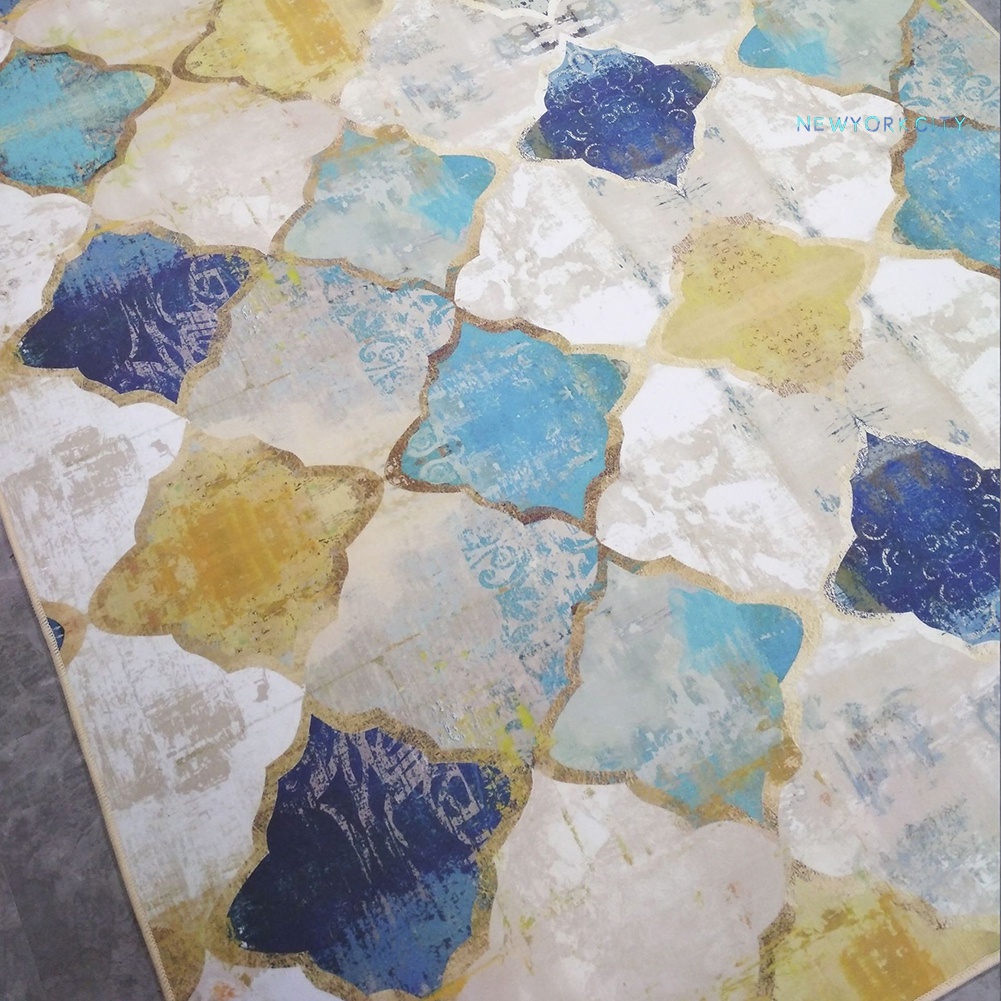 Thảm Chùi Chân Chống Trượt Họa Tiết Hình Học Trang Trí Nhà Cửa