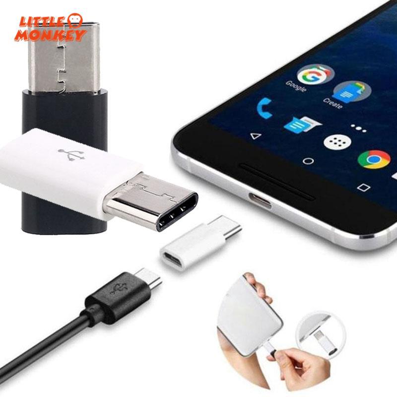 LIT Micro USB To Type C OTG Converter Data Transfer Micro USB To Type C OTG Adapter ABS Protable