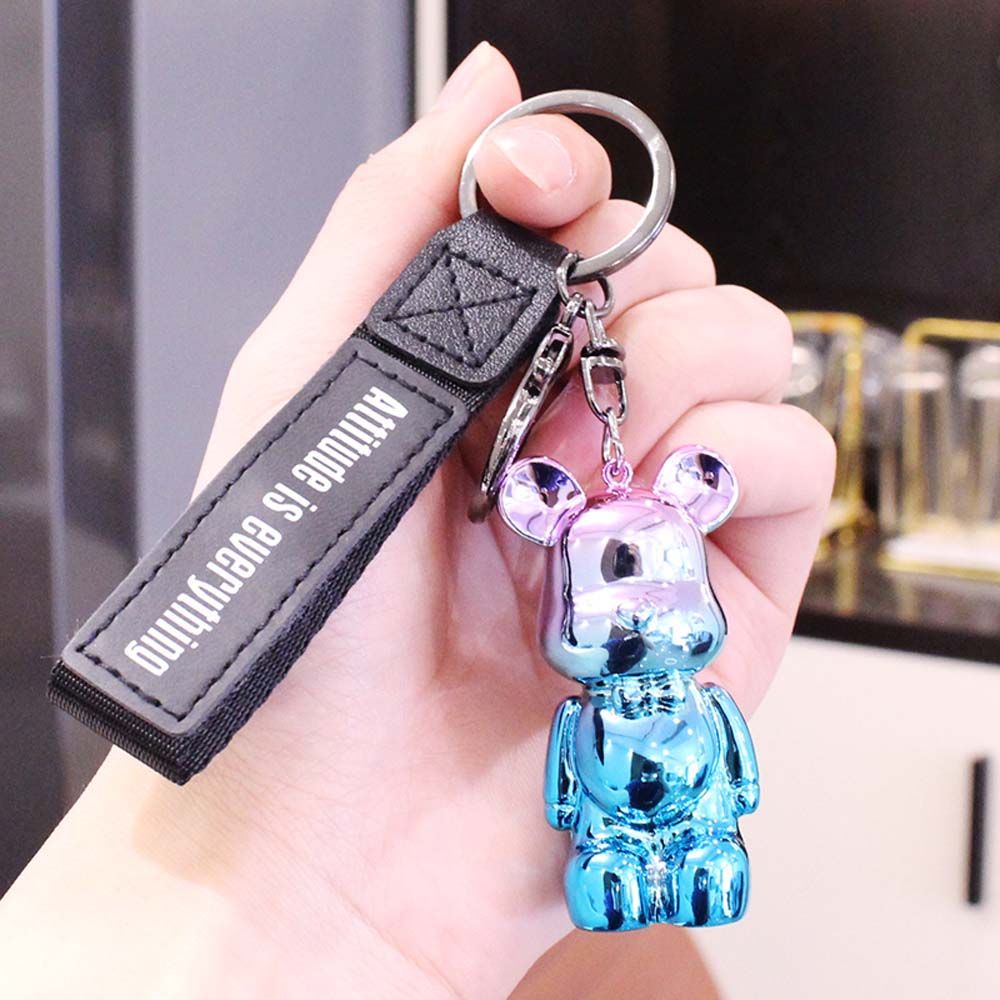 Móc khóa hình gấu hoạt họa nhiều màu sắc tùy chọn đáng yêu