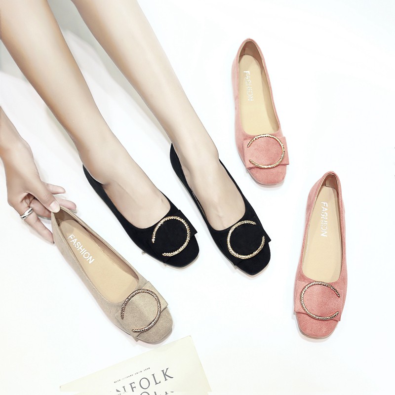 Giày Búp Bê Mũi Vuông Phong Cách Hàn Quốc 2021 Cho Nữ | BigBuy360 - bigbuy360.vn