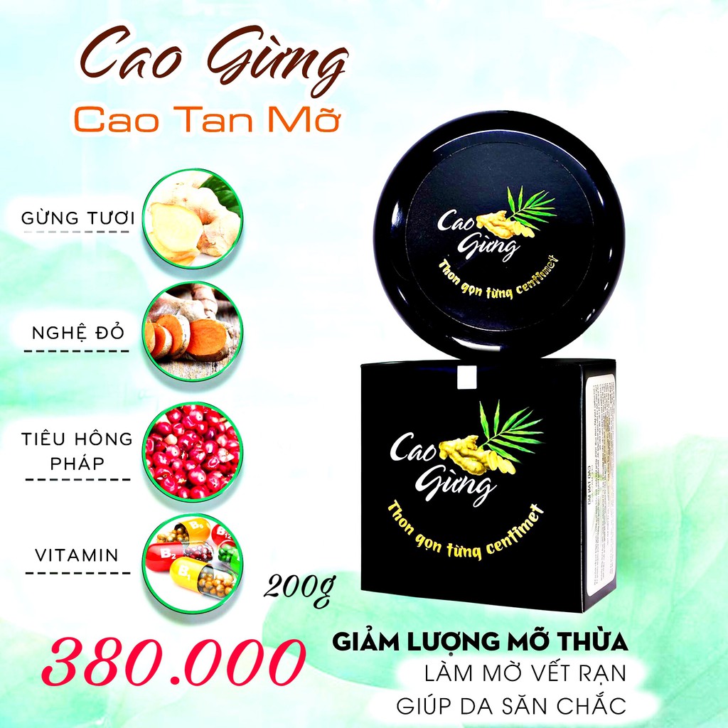 CAO GỪNG - GEL TAN MỠ