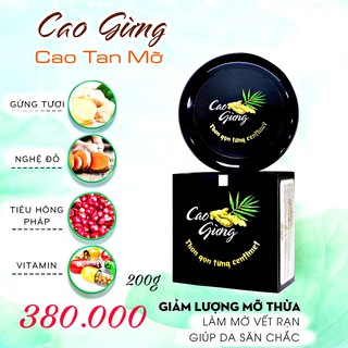 CAO GỪNG - GEL TAN MỠ