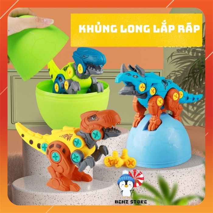 Đồ chơi thông minh giáo dục sớm cho trẻ em khủng long lắp ráp mô hình sáng tạo  KL00