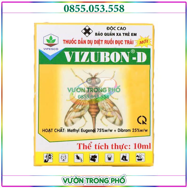 Bộ Chế phẩm sinh học dẫn dụ + diệt ruồi vàng VIZUBON-D diệt ruồi đục trái, nụ trên Cam, Quýt, hoa phong lan